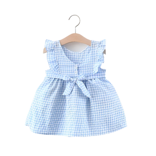 My Little Family - Sleeveless Summer Dress - Blue / 6-9m