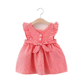 My Little Family - Sleeveless Summer Dress - Red / 6-9m