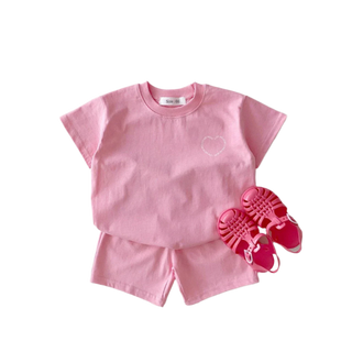 My Little Family - Summer hearts set - Pink / 6-12m