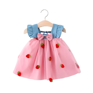 My Little Family - Summer Strawberry Dress - Pink / 9-12m