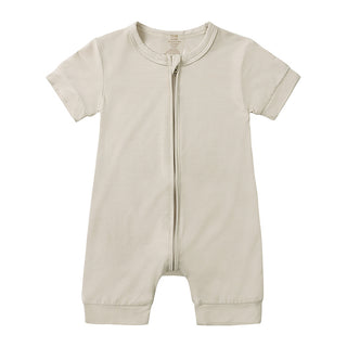 My Little Family - Thin Bamboo Fiber Summer Pajamas - Gray / 0-3m