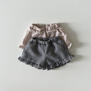 My Little Family - Baby Girl Plaid Clothes Set -